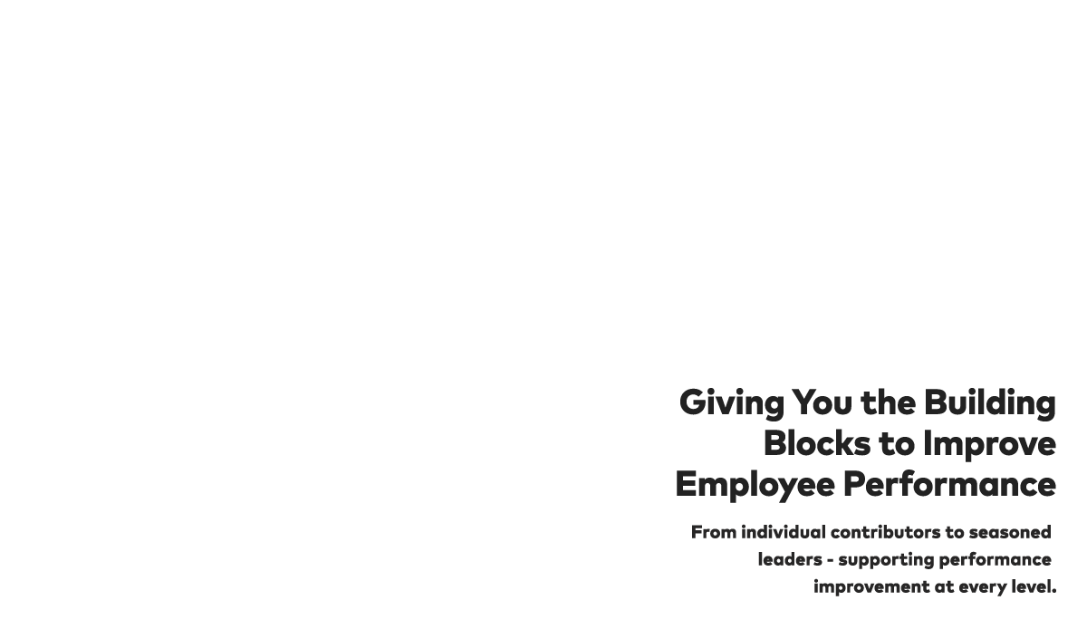 Microcoaching building blocks of employee performance